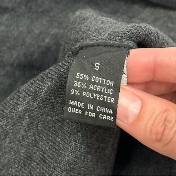 Alyx Charcoal Grey Knit Open Front Cardigan - Size Small - Picture 3 of 5